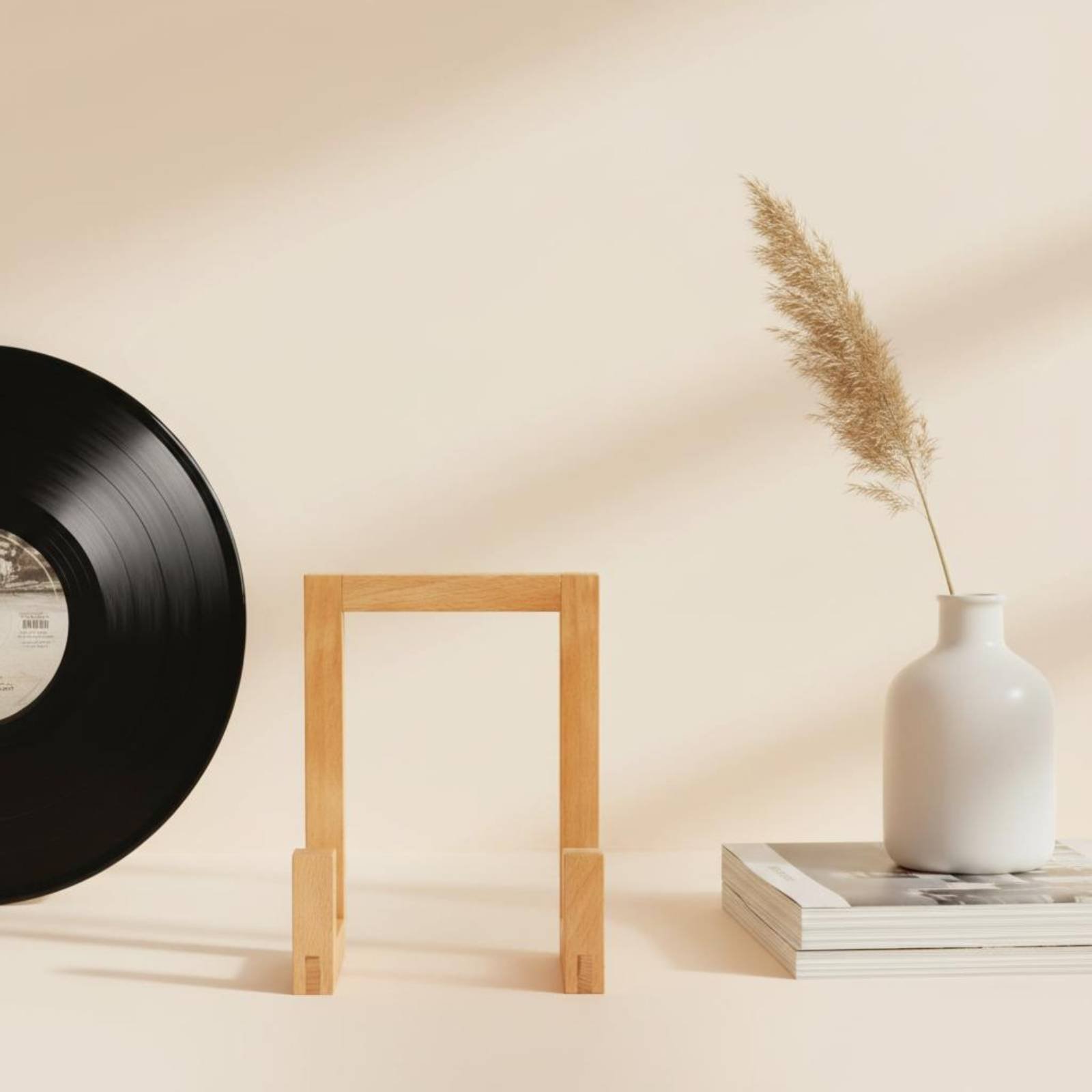 Display Stand Wood - Деревянная подставка для виниловых пластинок, органайзер