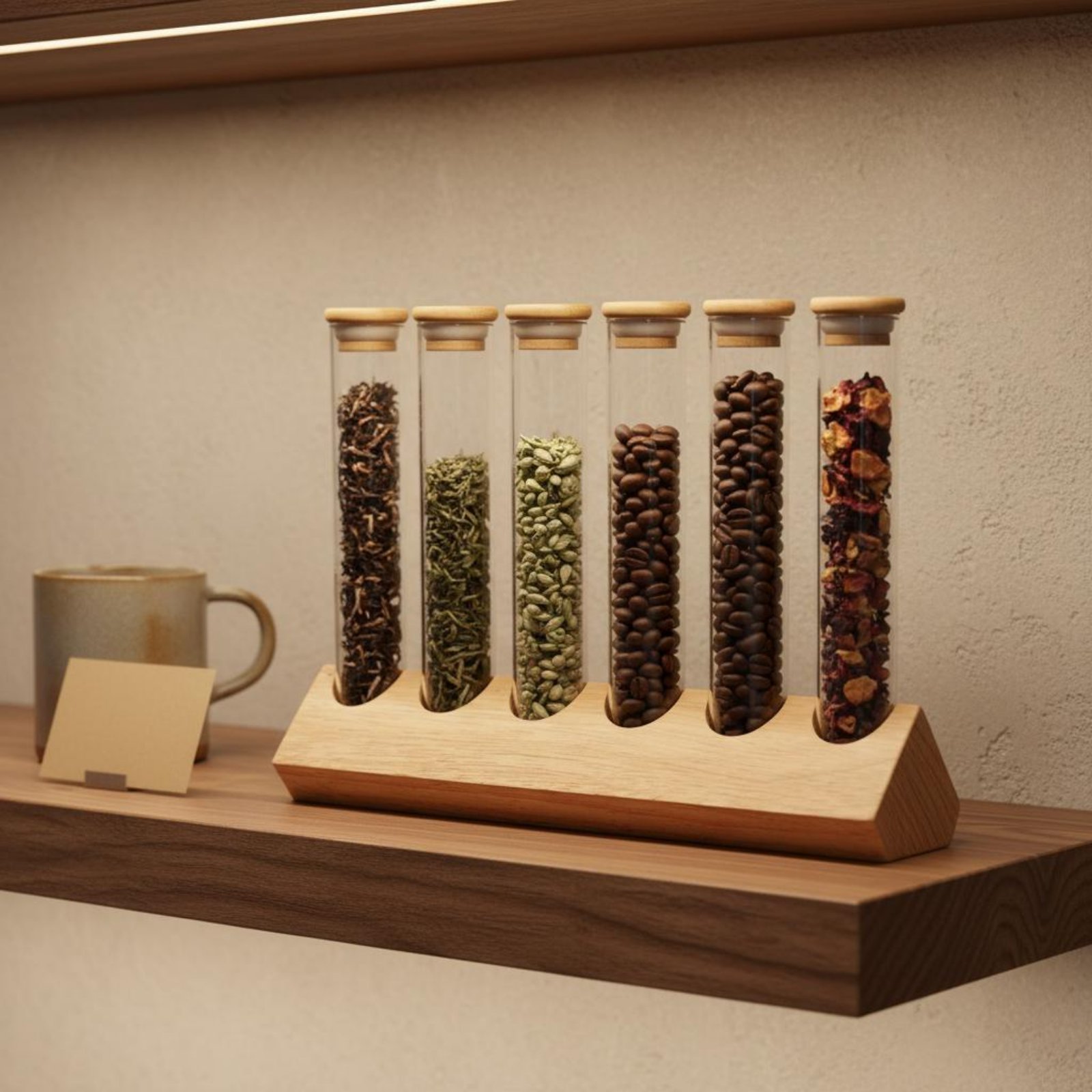 Набор стеклянных емкостей с де – обзор и цена Display Stand Wood