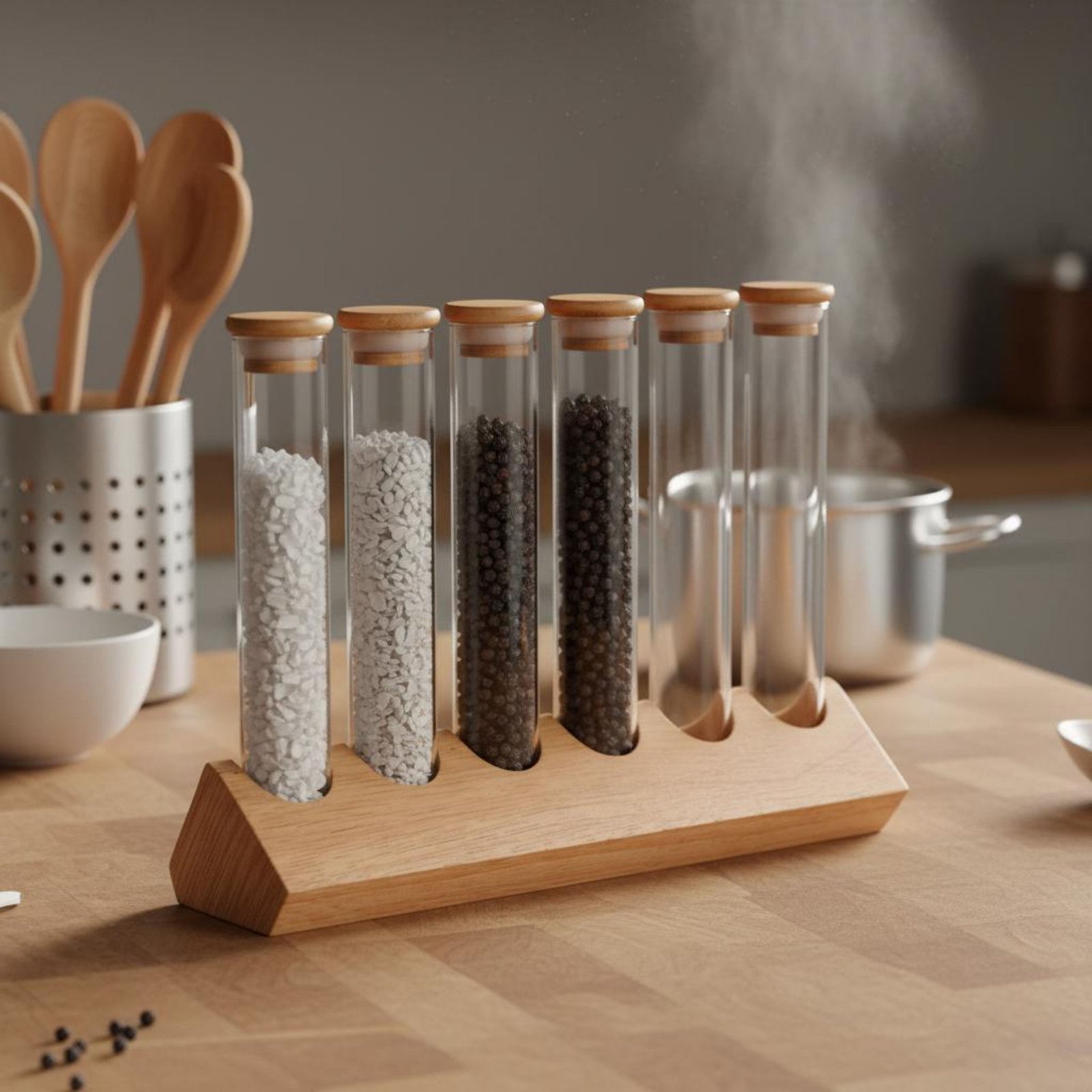 Набор стеклянных емкостей с де – обзор и цена Display Stand Wood