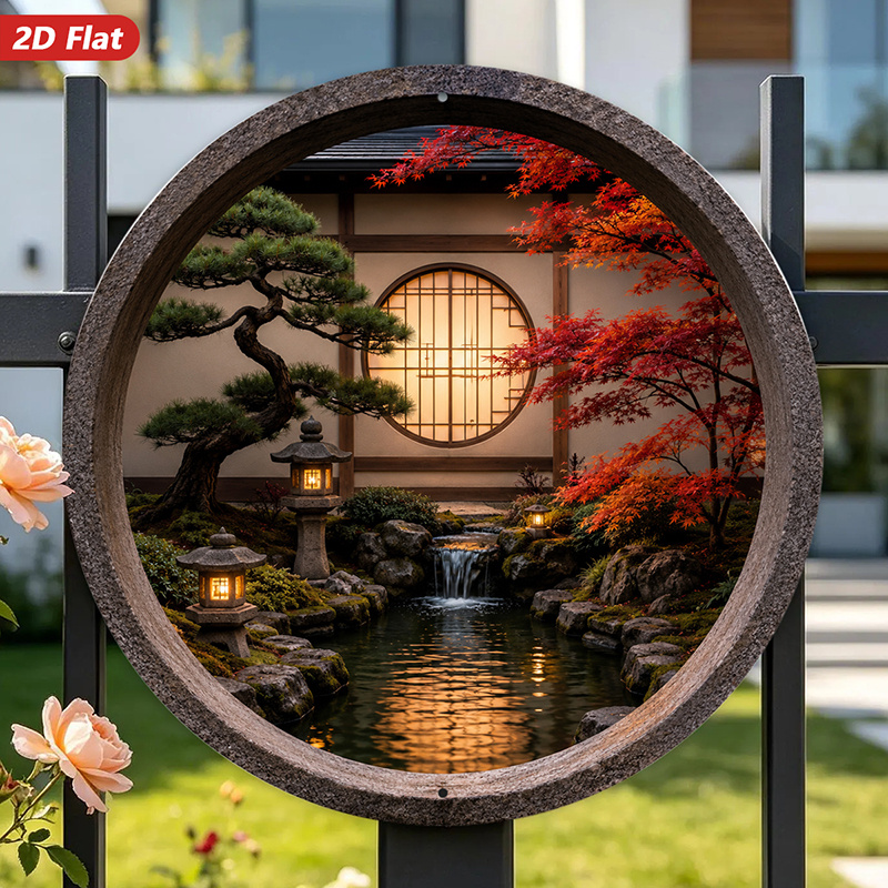 2D плоская, 1 шт. круглая мета – обзор и цена Bonsai Garden Wall